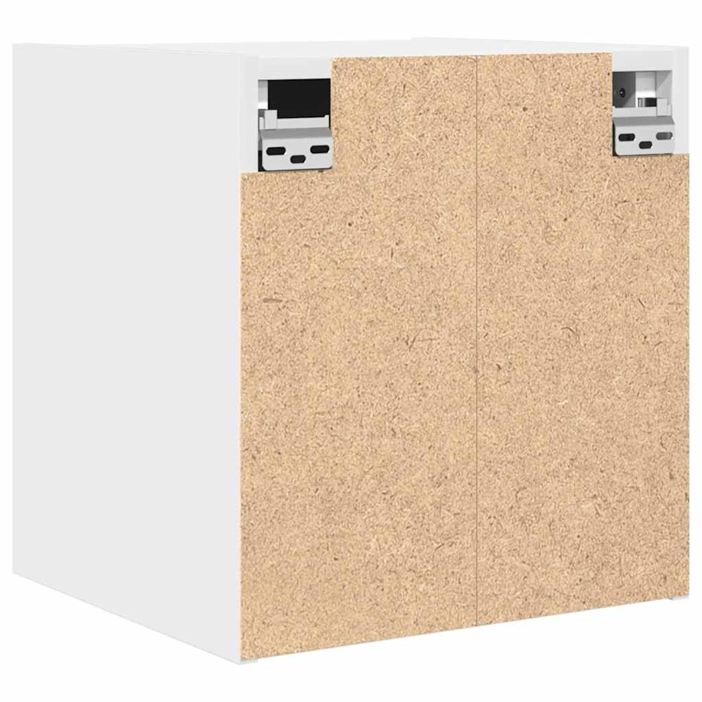 Wall-mounted bedside tables, 2 pieces, white, 38 x 34 x 40 cm