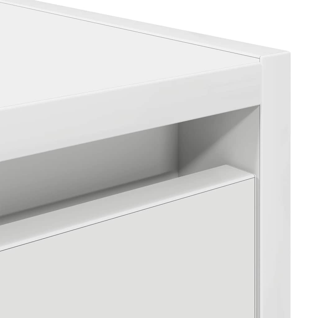 Wall-mounted bedside tables, 2 pieces, white, 38 x 34 x 40 cm