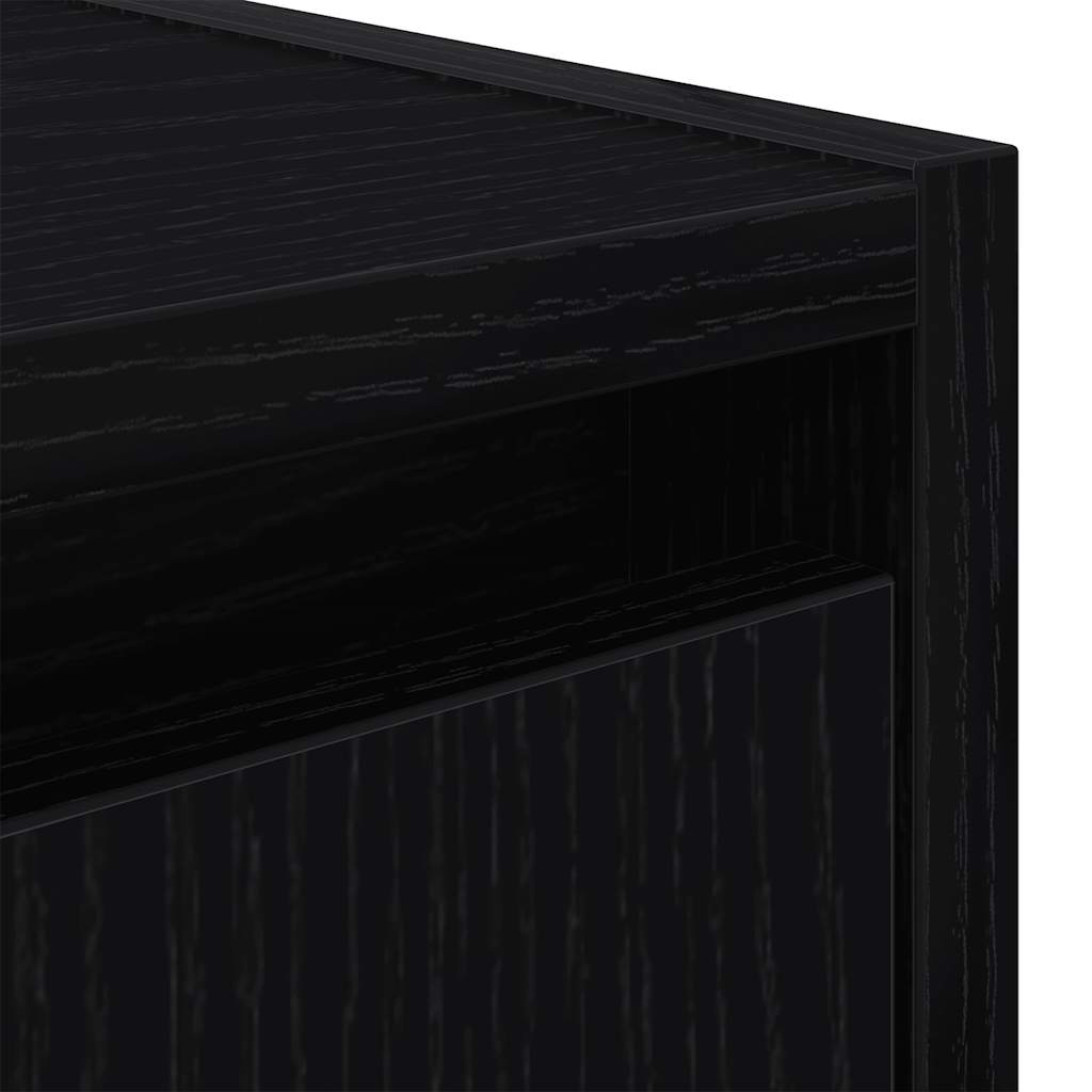 Wall-mounted bedside table black 38x34x40 cm