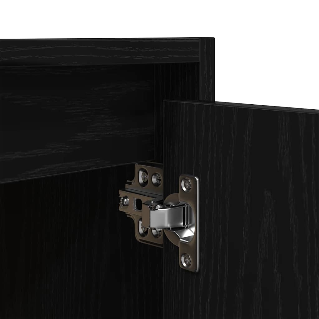 Wall-mounted bedside table black 38x34x40 cm