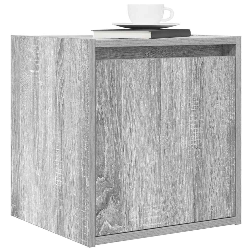 Wall-mounted bedside tables, 2 pieces, Sonoma gray, 38 x 34 x 40 cm