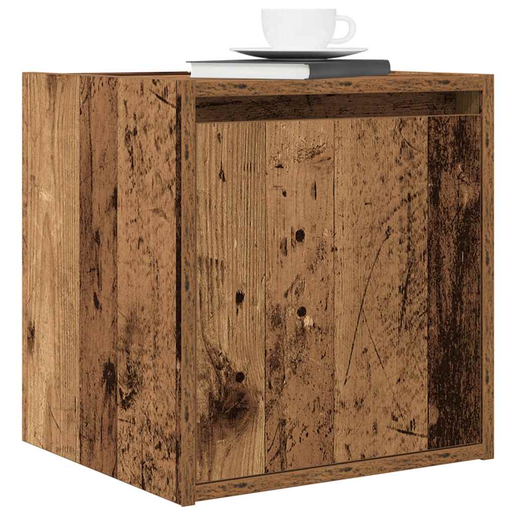 Wall-mounted bedside tables (2 pieces), reclaimed wood look, 38x34x40 cm