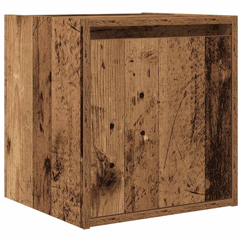 Wall-mounted bedside tables (2 pieces), reclaimed wood look, 38x34x40 cm