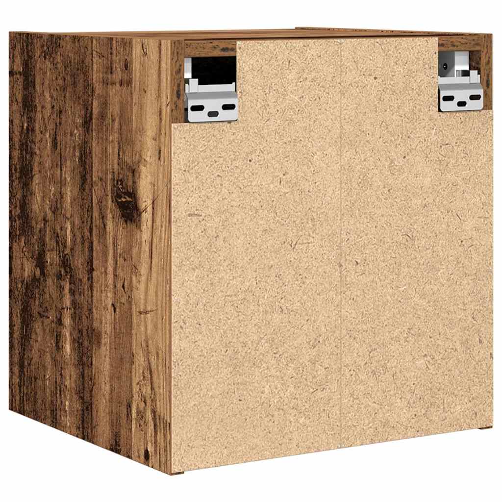 Wall-mounted bedside tables (2 pieces), reclaimed wood look, 38x34x40 cm