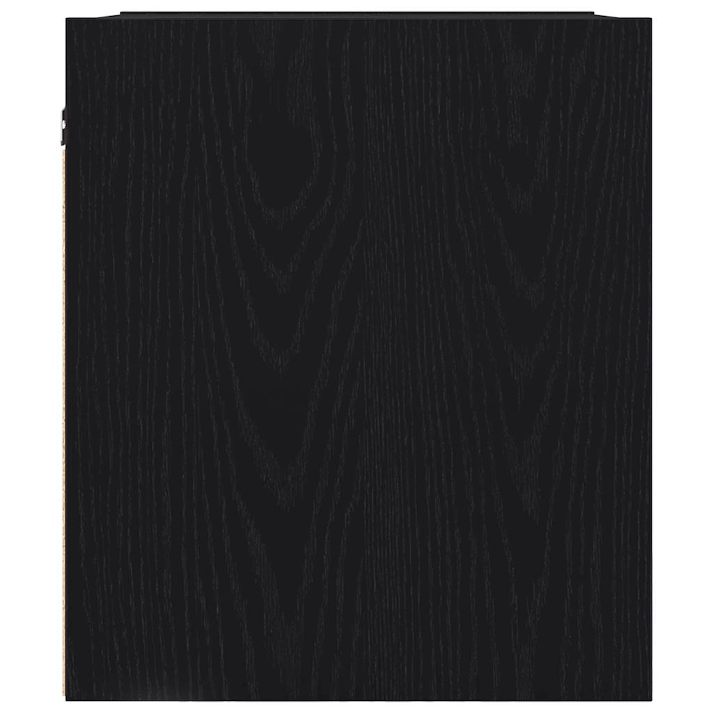 Wand-Nachttisch Schwarz Eichen-Optik 38x34x40 cm