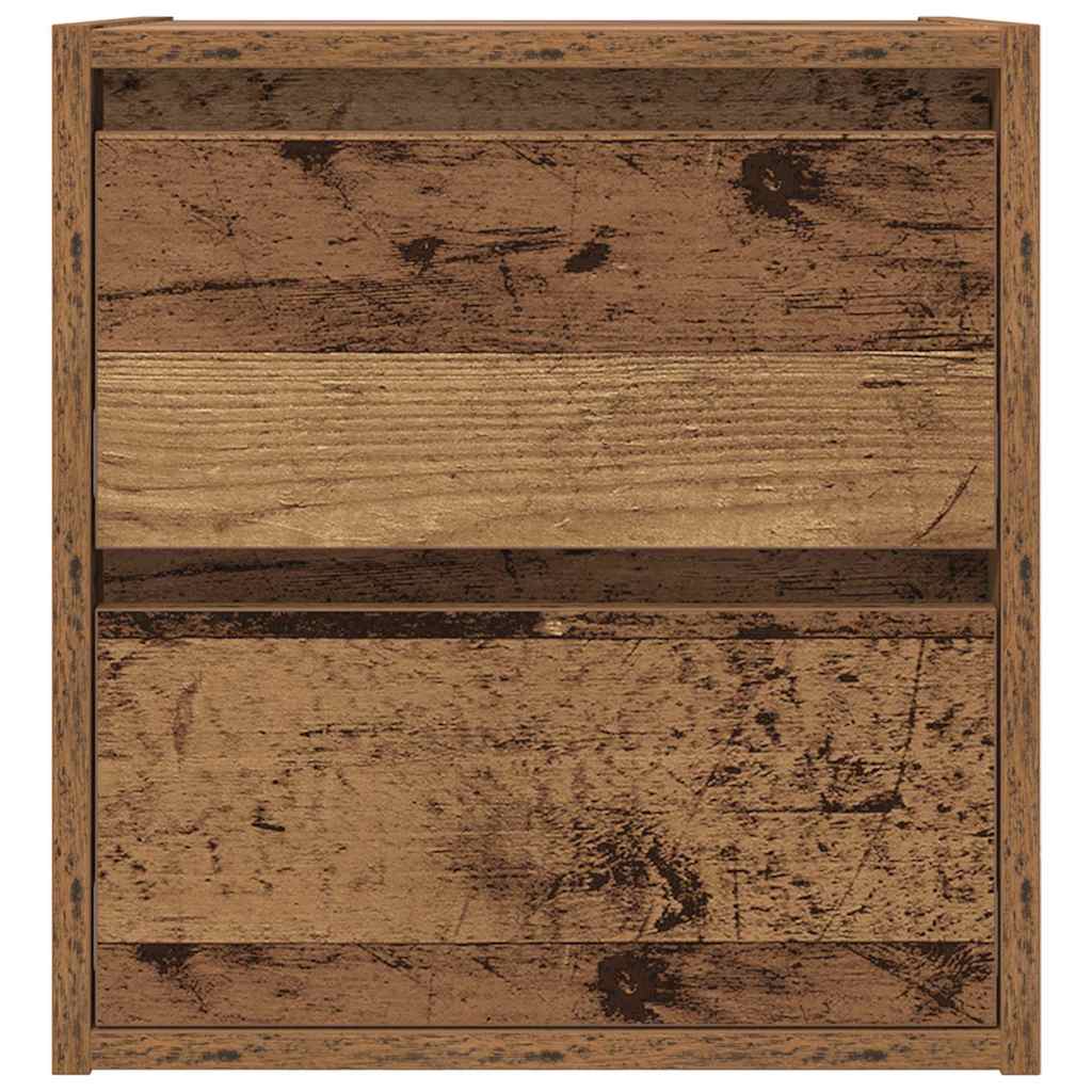 Wall-mounted bedside tables (2 pieces), reclaimed wood look, 38x34x40 cm