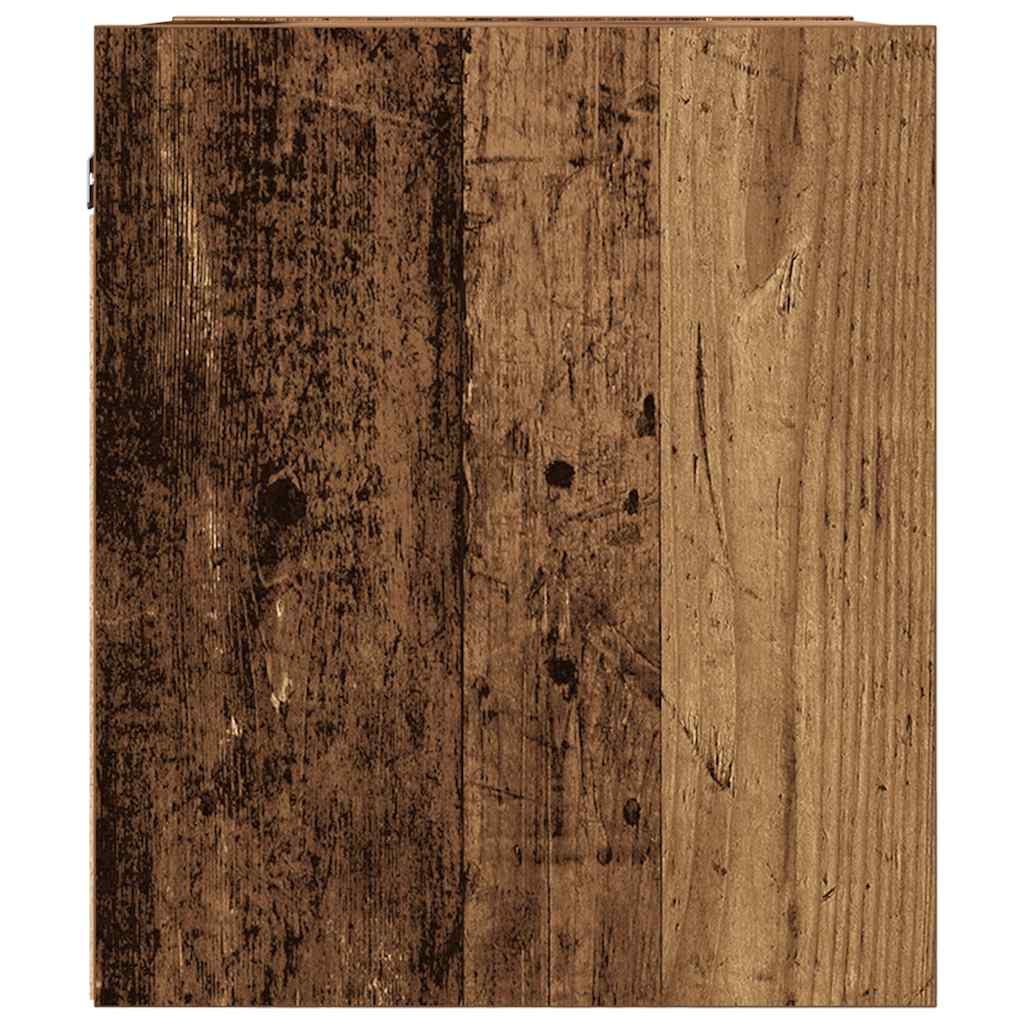 Wall-mounted bedside tables (2 pieces), reclaimed wood look, 38x34x40 cm
