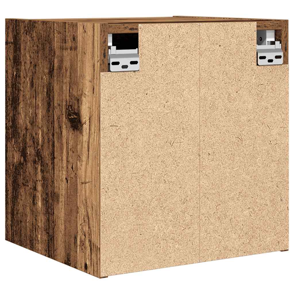 Wall-mounted bedside tables (2 pieces), reclaimed wood look, 38x34x40 cm