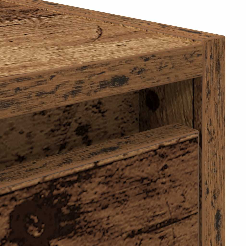 Wall-mounted bedside tables (2 pieces), reclaimed wood look, 38x34x40 cm