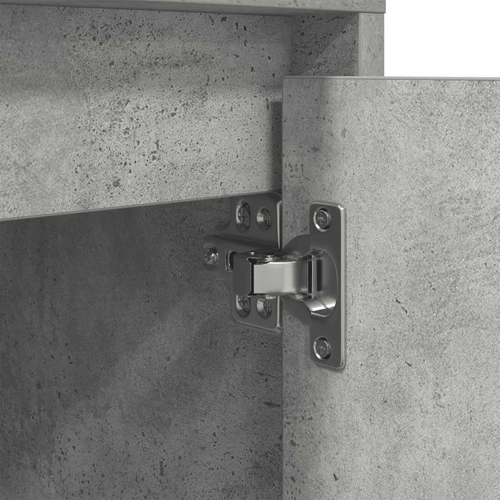 Bedside table with LED lights, concrete grey, 38 x 34 x 50 cm
