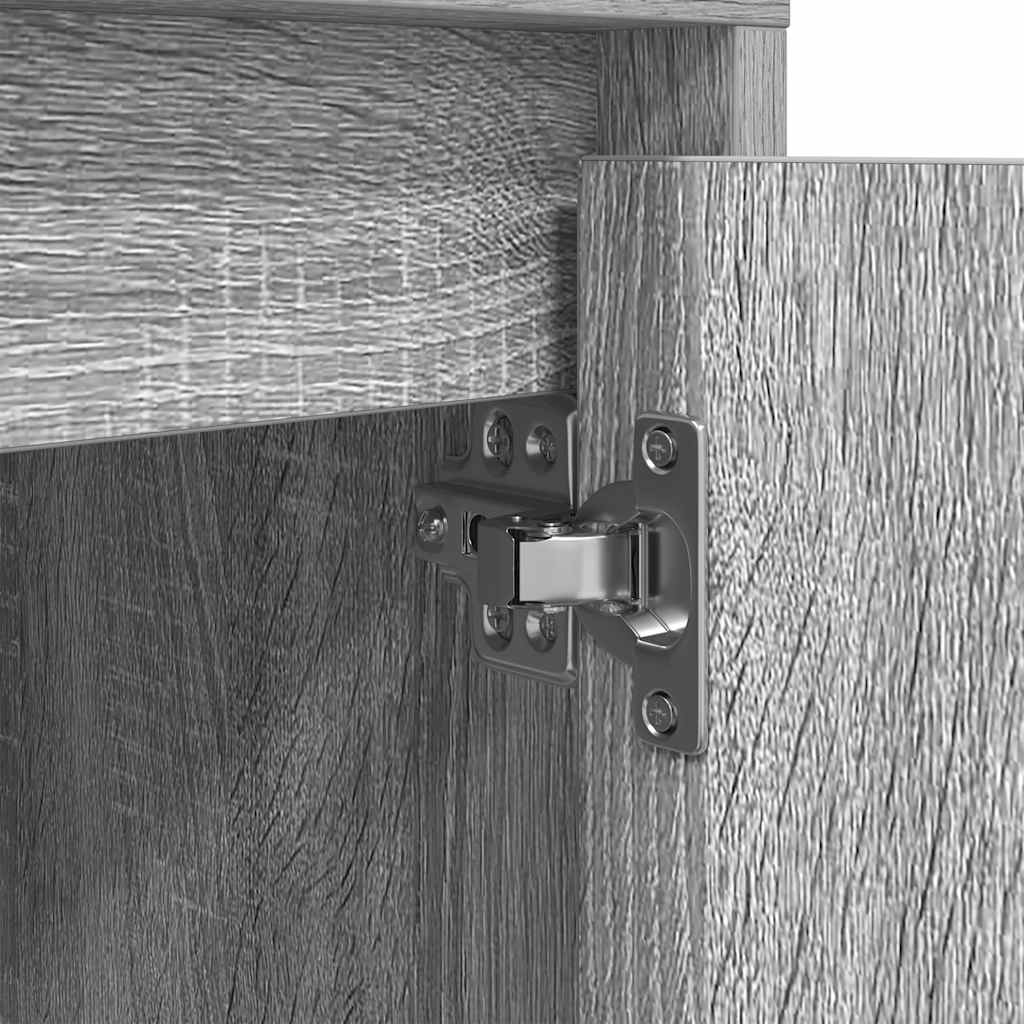 Bedside table with LED lights, Sonoma grey, 38x34x50 cm