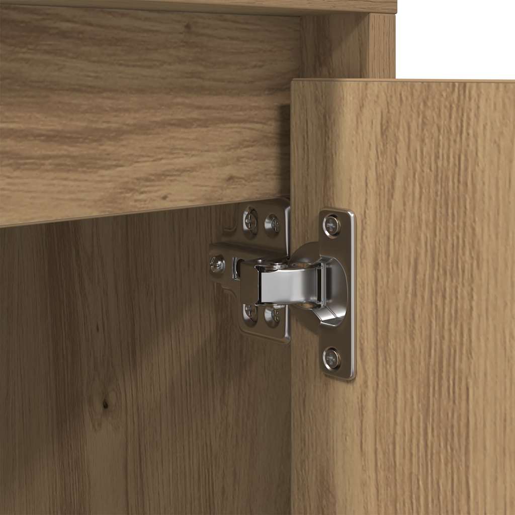 Bedside table with LED lights, Artisan oak, 38x34x50 cm