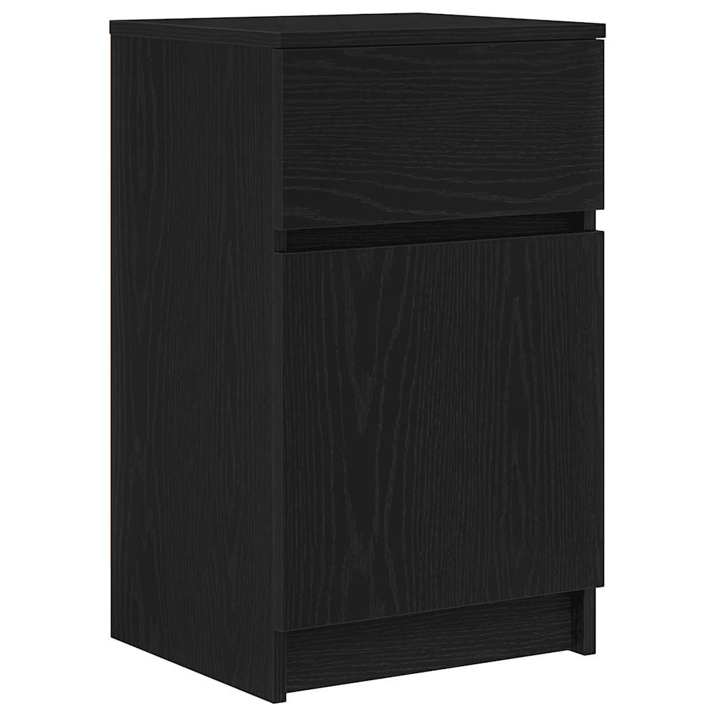 Nachttisch Schwarz 39x35x65 cm Holzwerkstoff