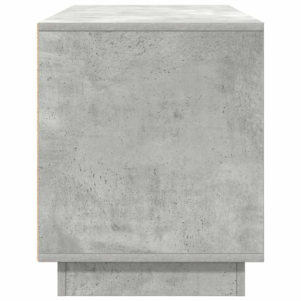 Meuble TV avec éclairage LED, gris béton, 100x41x50 cm