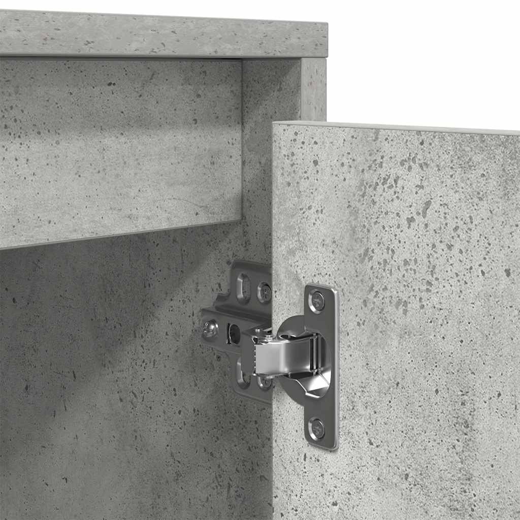 Meuble TV avec éclairage LED, gris béton, 100x41x50 cm