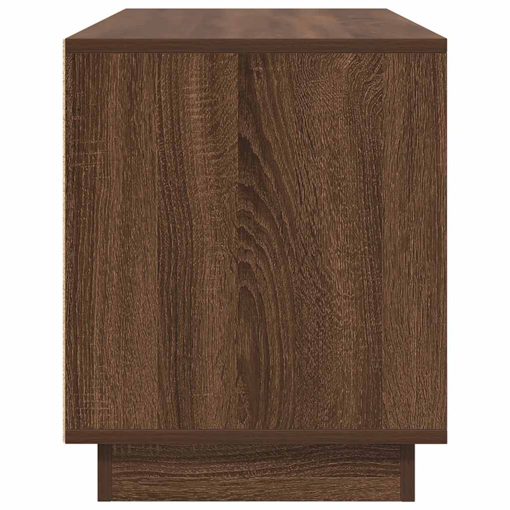 TV cabinet with LED lights, brown oak look, 100x41x50 cm