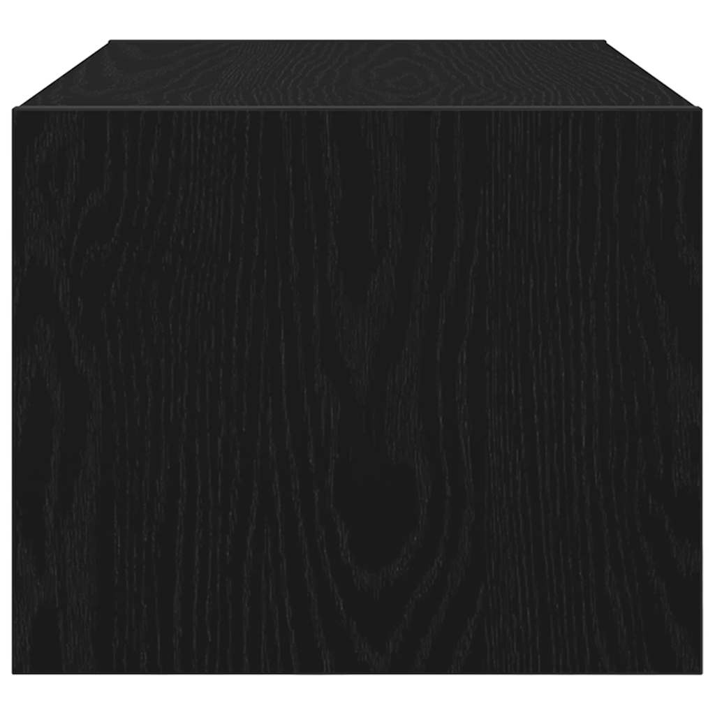 Meuble TV aspect chêne noir 60x31x25,5 cm matériau à base de bois