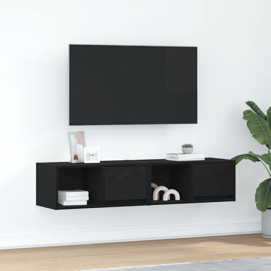 Meubles TV, lot de 2, aspect chêne noir, 60 x 31 x 25,5 cm