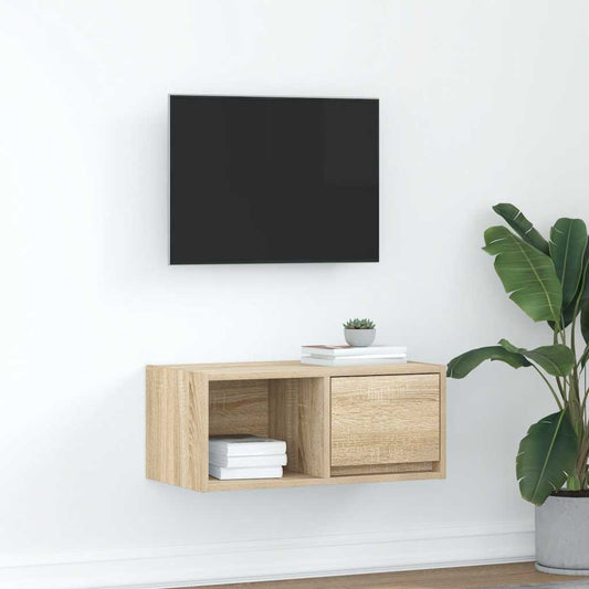 Meuble TV en chêne Sonoma 60x31x25,5 cm, matériau à base de bois