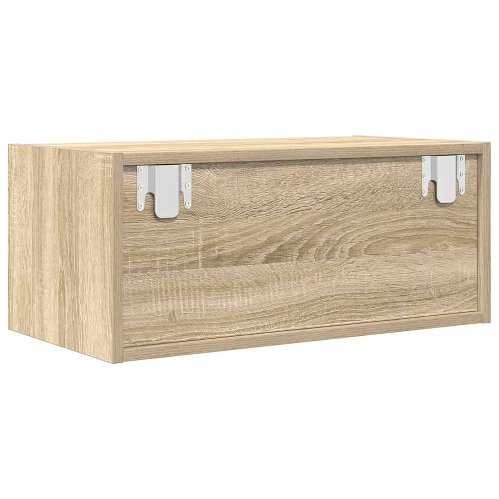 Meubles TV, lot de 2, en chêne Sonoma, 60 x 31 x 25,5 cm.