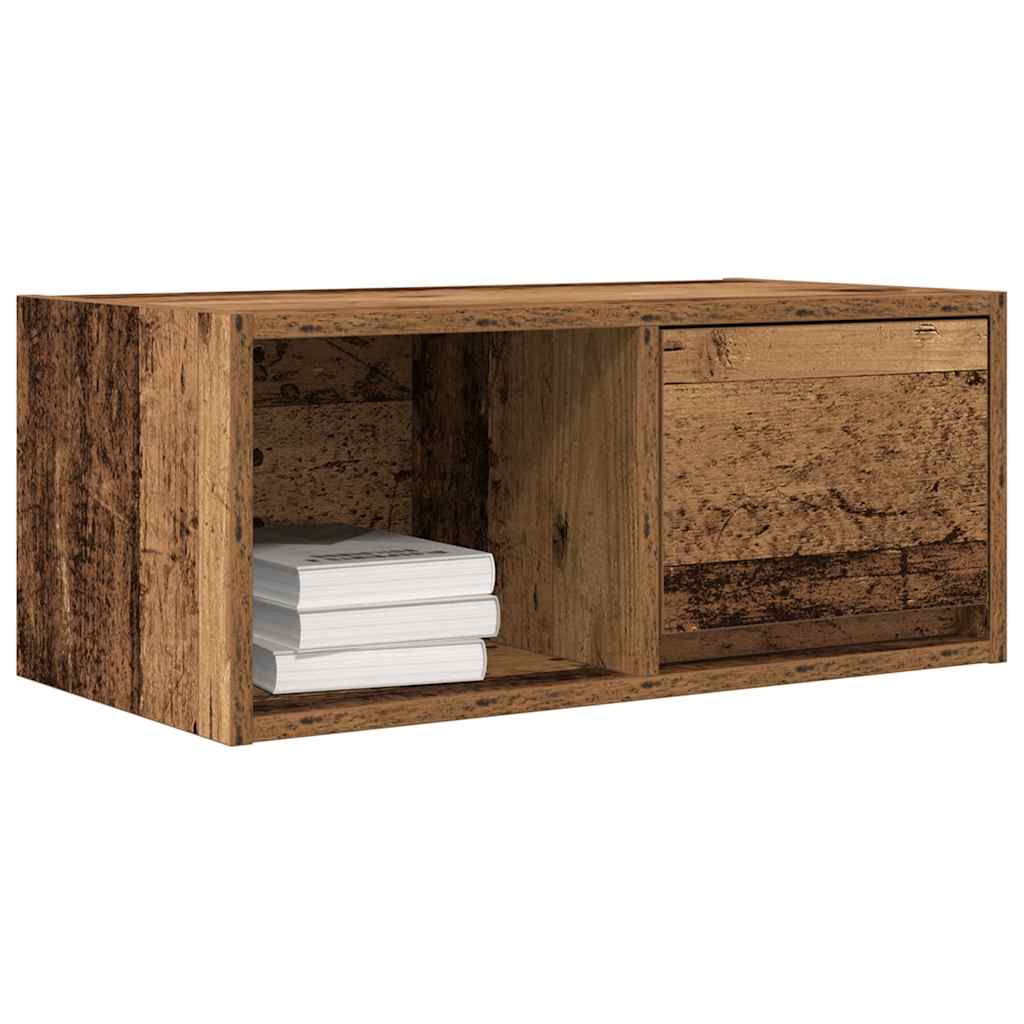 Meubles TV, lot de 2, aspect bois de récupération, 60 x 31 x 25,5 cm, matériau à base de bois