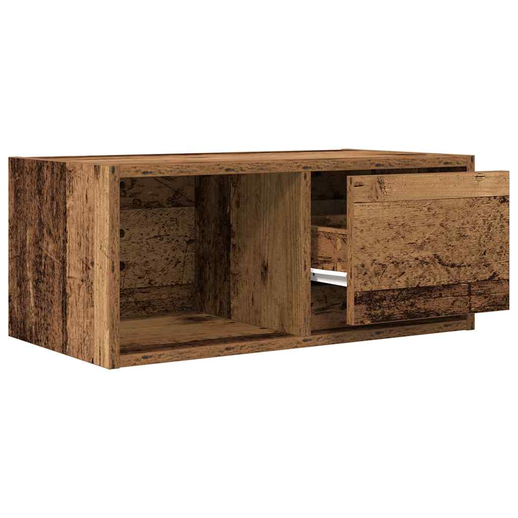 Meubles TV, lot de 2, aspect bois de récupération, 60 x 31 x 25,5 cm, matériau à base de bois