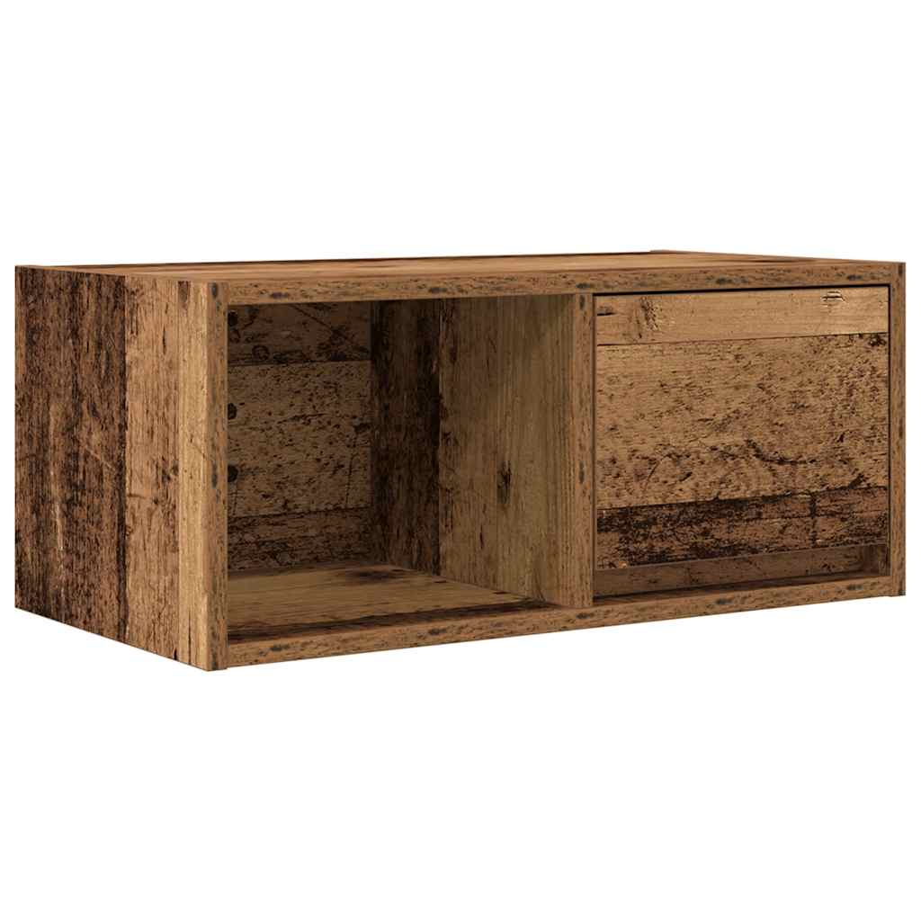Meubles TV, lot de 2, aspect bois de récupération, 60 x 31 x 25,5 cm, matériau à base de bois