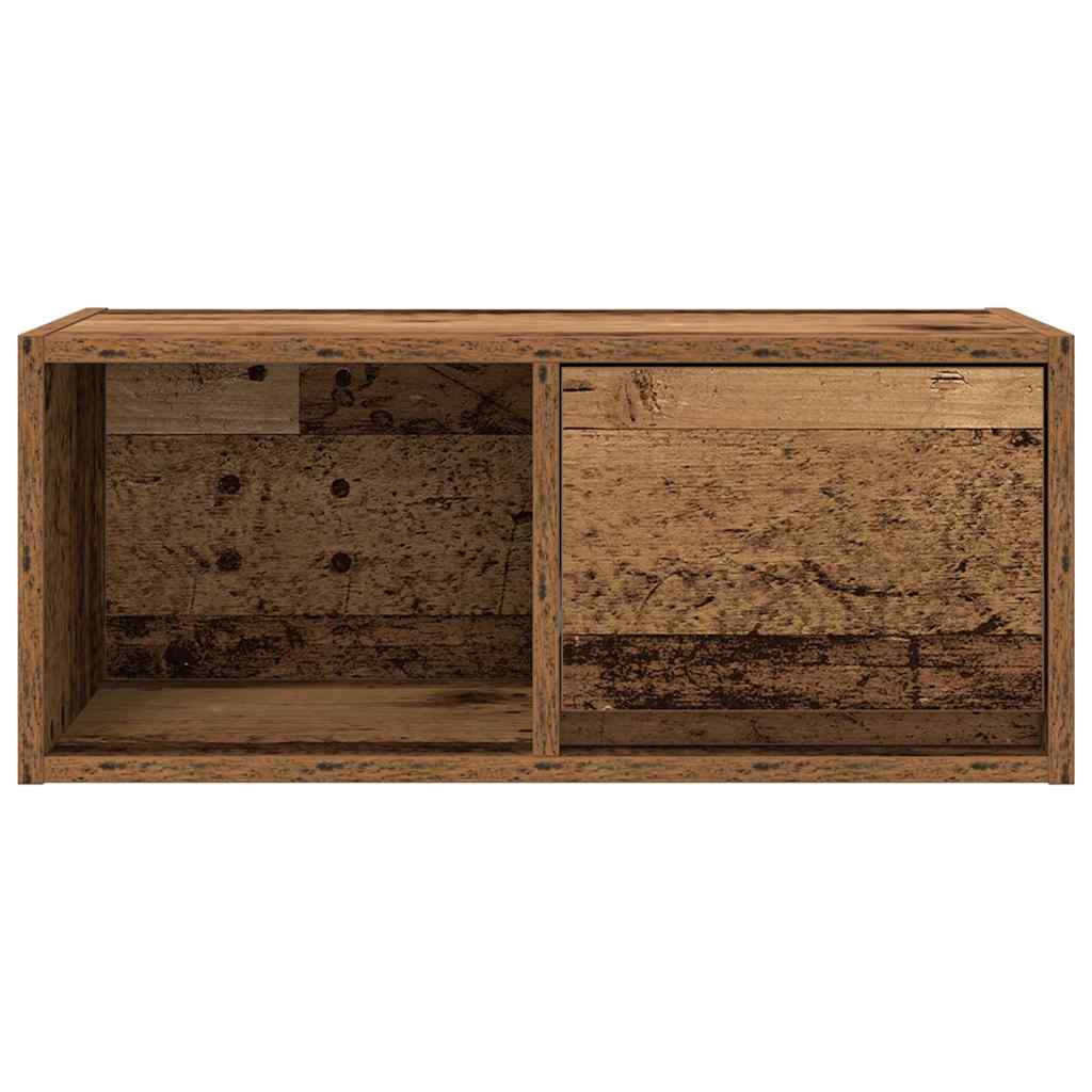 Meubles TV, lot de 2, aspect bois de récupération, 60 x 31 x 25,5 cm, matériau à base de bois