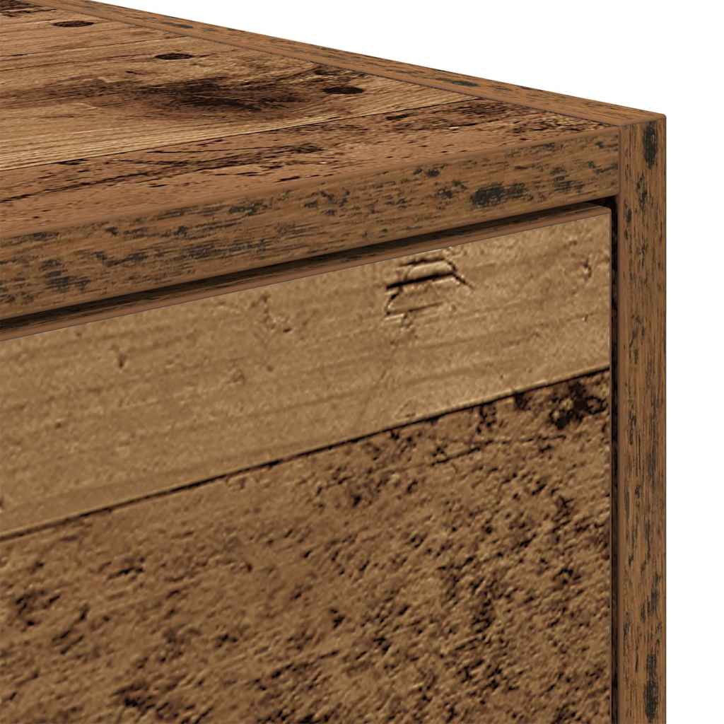 Meubles TV, lot de 2, aspect bois de récupération, 60 x 31 x 25,5 cm, matériau à base de bois