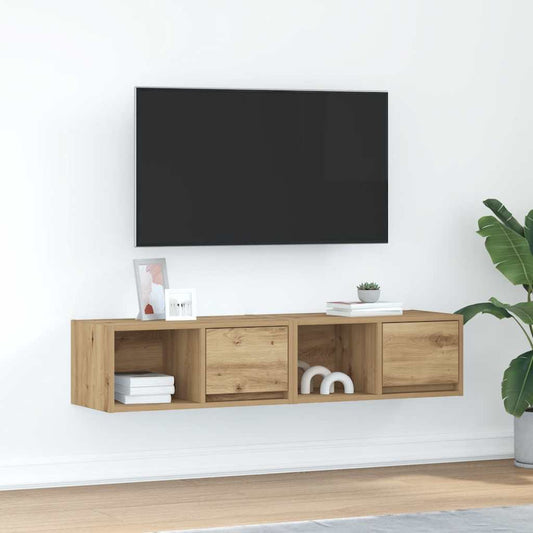 Meubles TV, lot de 2, chêne artisanal, 60 x 31 x 25,5 cm, matériau bois