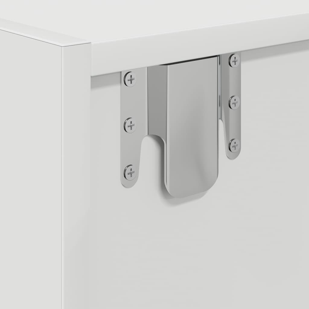 Meuble TV blanc 80x31x25,5 cm en matériau à base de bois