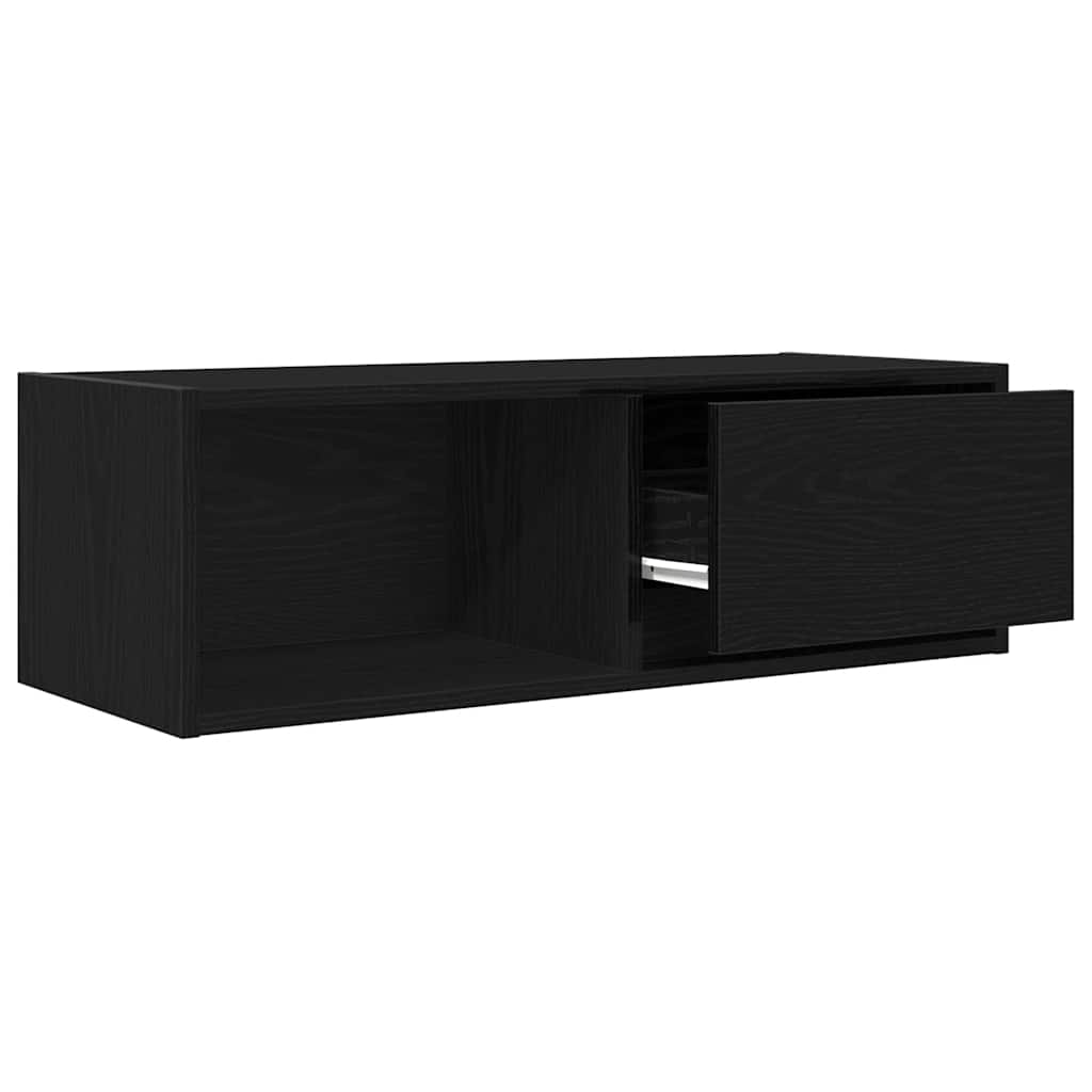 Meubles TV, lot de 2, aspect chêne noir, 80 x 31 x 25,5 cm