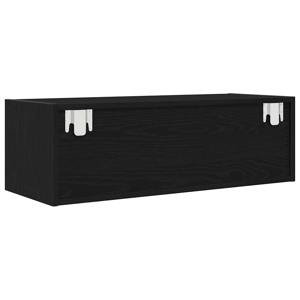 Meubles TV, lot de 2, aspect chêne noir, 80 x 31 x 25,5 cm