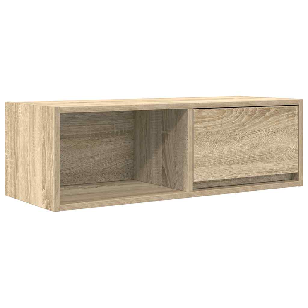 Meubles TV, lot de 2, en chêne Sonoma, 80 x 31 x 25,5 cm.