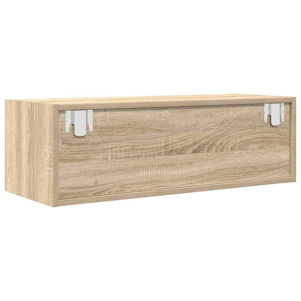 Meubles TV, lot de 2, en chêne Sonoma, 80 x 31 x 25,5 cm.