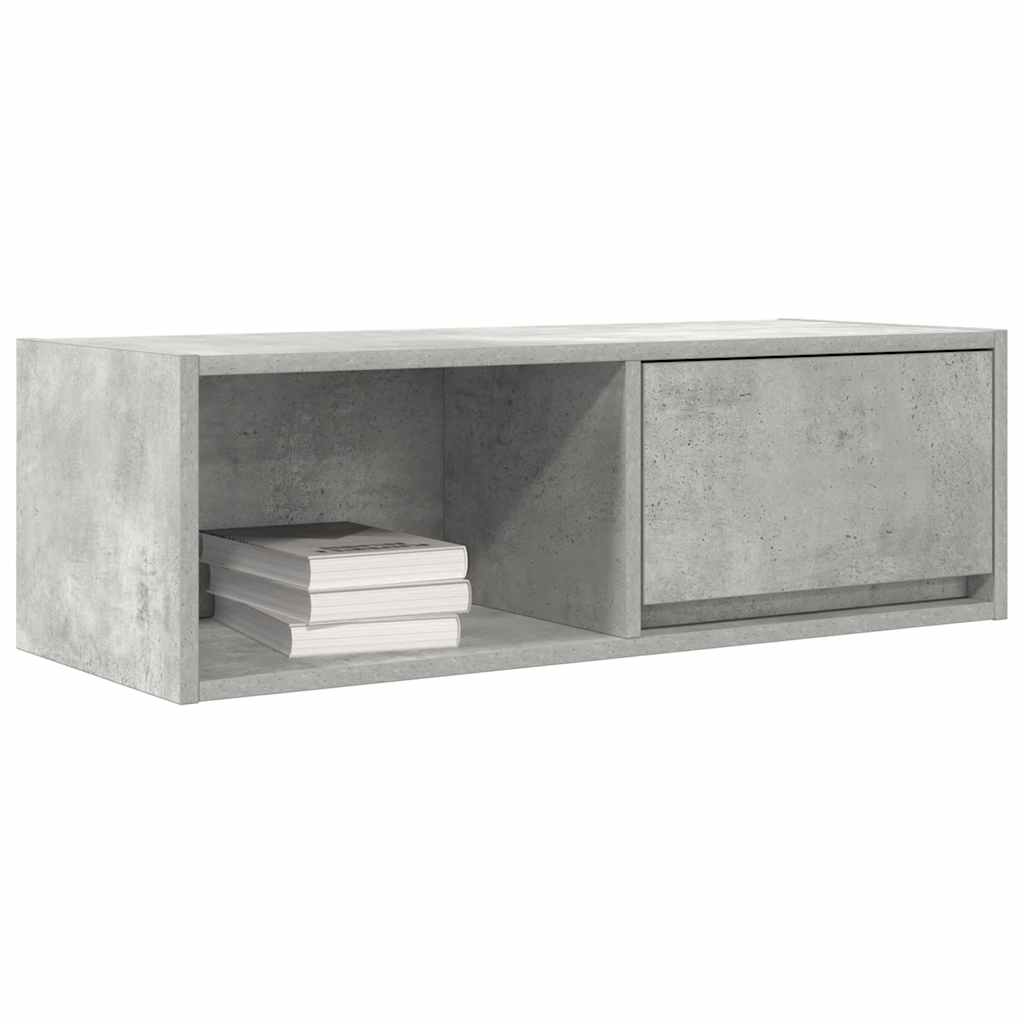 Meubles TV, lot de 2, gris béton, 80 x 31 x 25,5 cm, matériau à base de bois