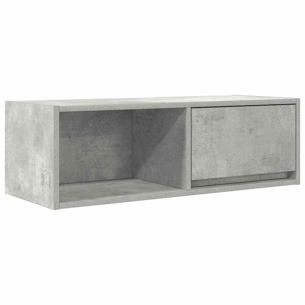 Meubles TV, lot de 2, gris béton, 80 x 31 x 25,5 cm, matériau à base de bois