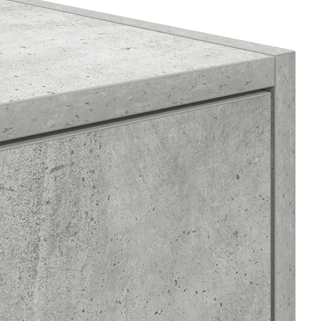 Meubles TV, lot de 2, gris béton, 80 x 31 x 25,5 cm, matériau à base de bois