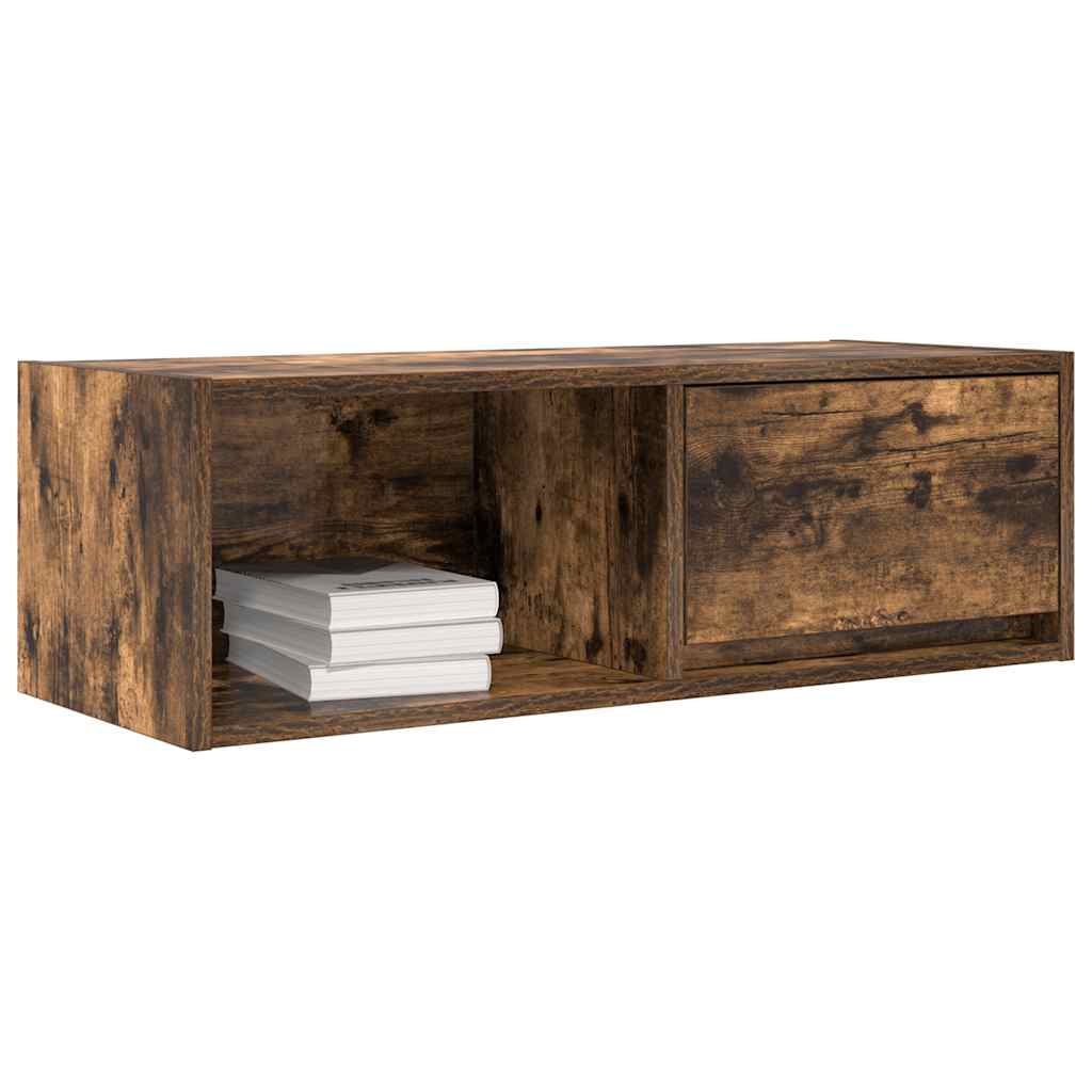Meubles TV, lot de 2, chêne fumé, 80 x 31 x 25,5 cm, matériau bois