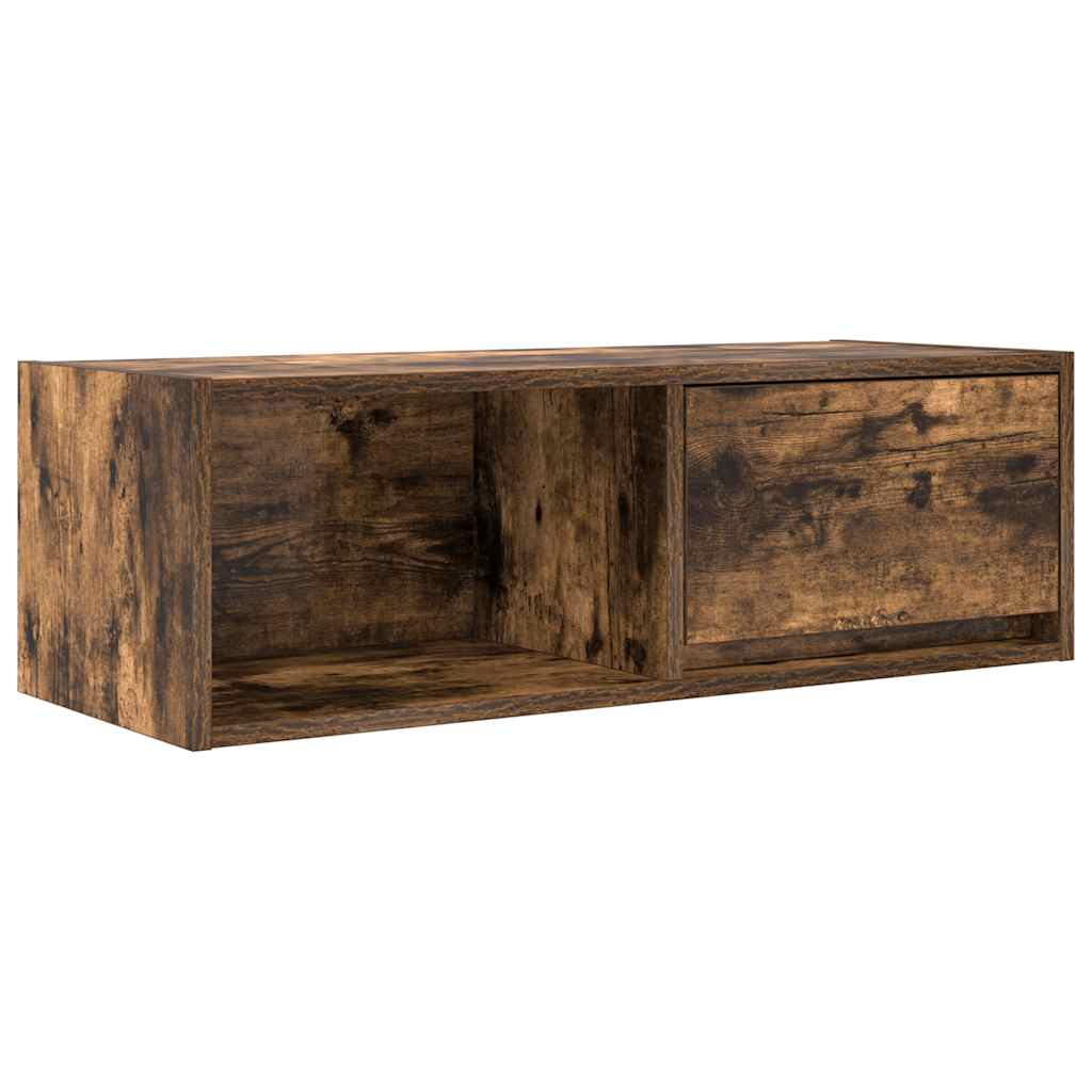 Meubles TV, lot de 2, chêne fumé, 80 x 31 x 25,5 cm, matériau bois