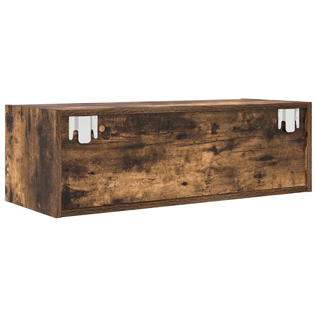 Meubles TV, lot de 2, chêne fumé, 80 x 31 x 25,5 cm, matériau bois