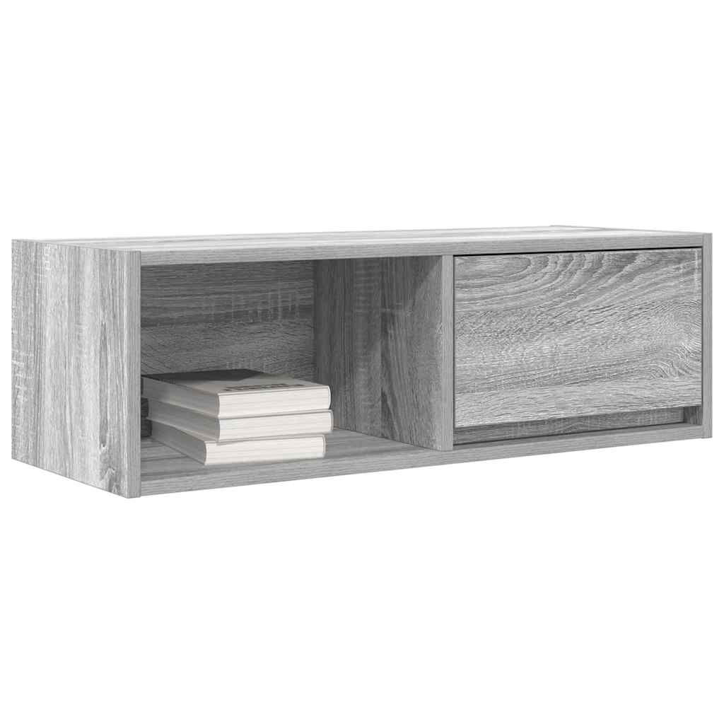 Meubles TV, lot de 2, gris Sonoma, 80 x 31 x 25,5 cm, matériau à base de bois