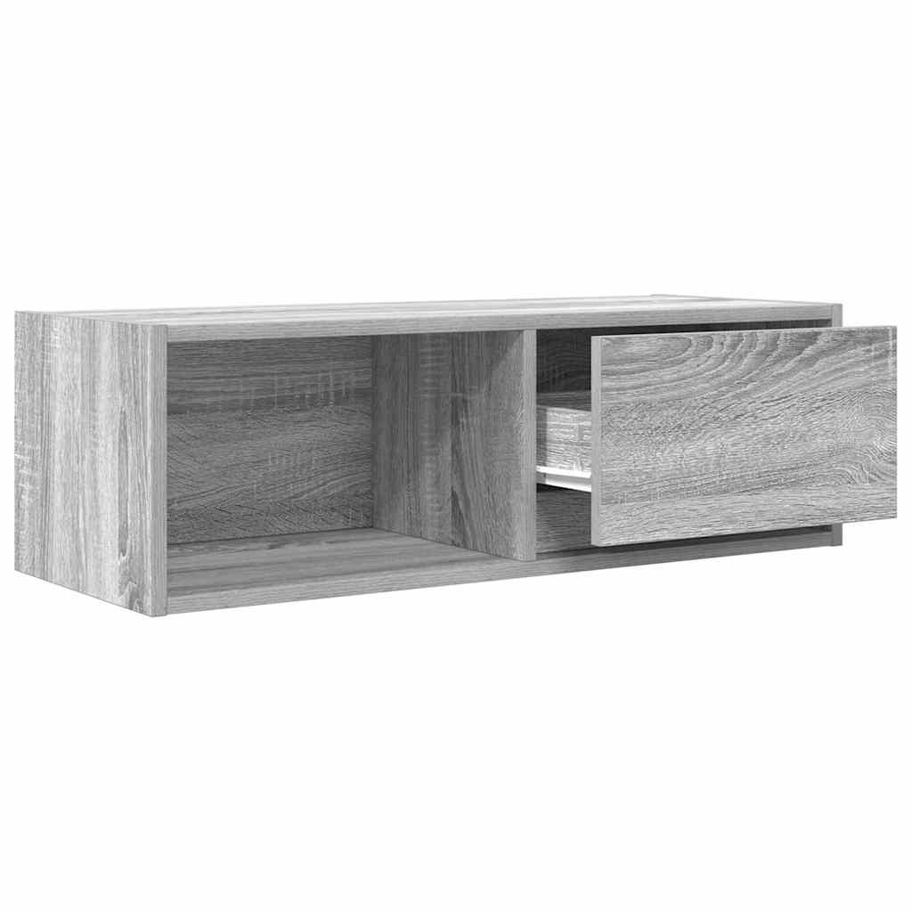 Meubles TV, lot de 2, gris Sonoma, 80 x 31 x 25,5 cm, matériau à base de bois