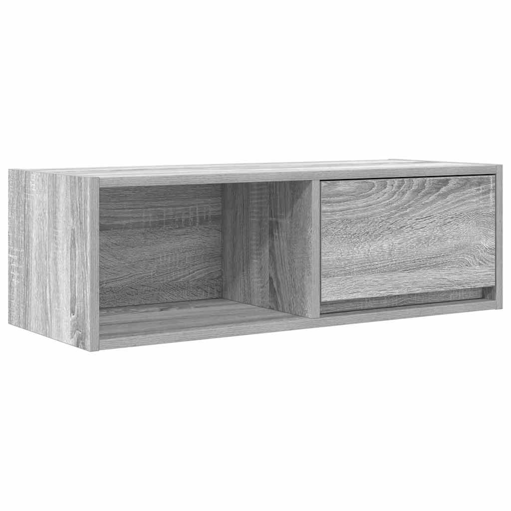 Meubles TV, lot de 2, gris Sonoma, 80 x 31 x 25,5 cm, matériau à base de bois