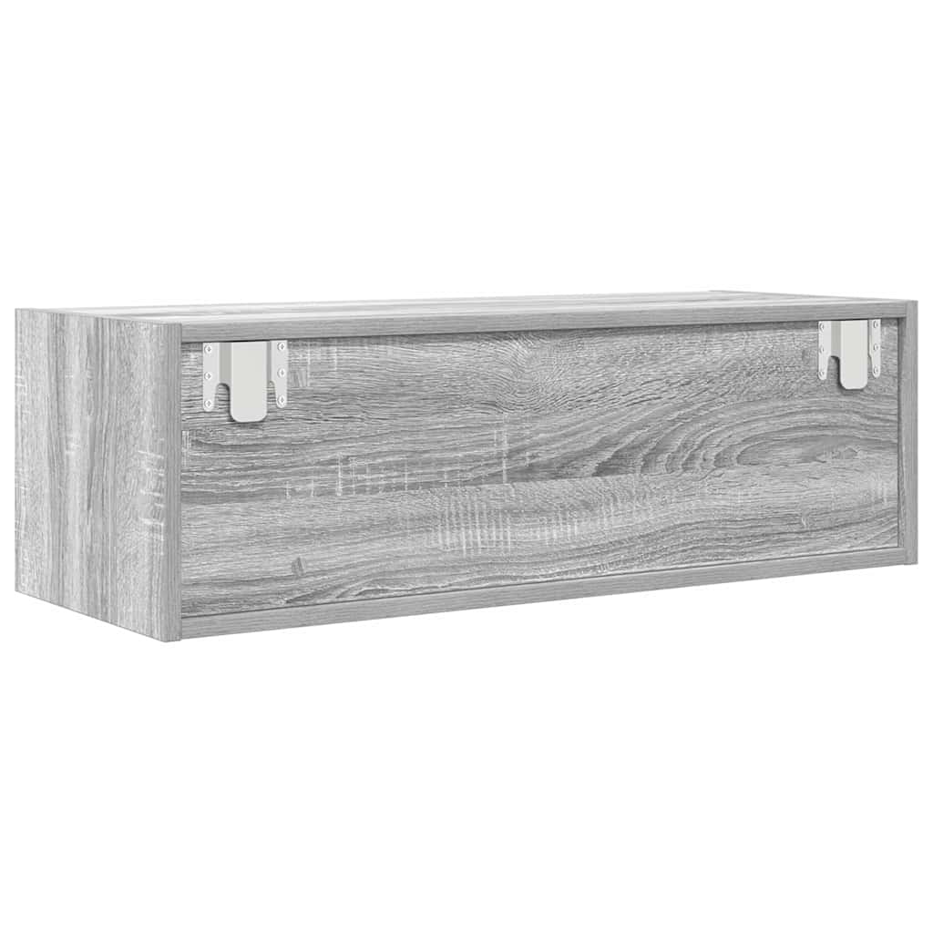 Meubles TV, lot de 2, gris Sonoma, 80 x 31 x 25,5 cm, matériau à base de bois