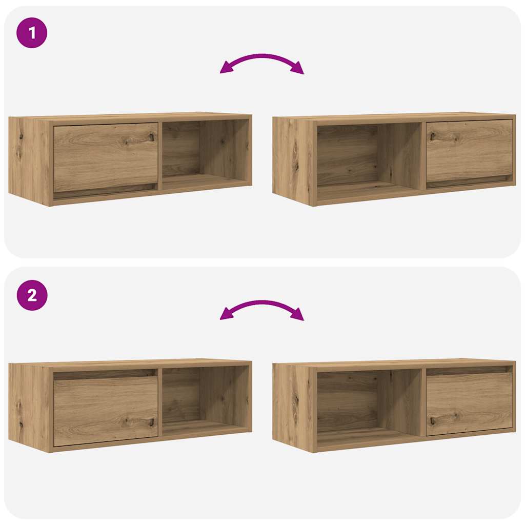 TV-Schrank Artisan-Eiche 80x31x25,5 cm Holzwerkstoff