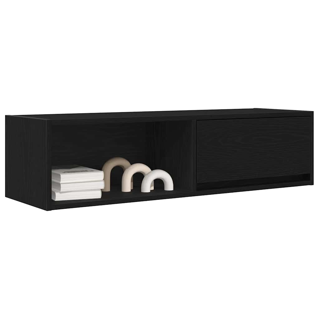 Meubles TV, lot de 2, aspect chêne noir, 100 x 31 x 25,5 cm