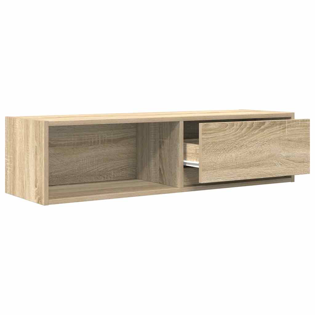 Meubles TV, lot de 2, en chêne Sonoma, 100 x 31 x 25,5 cm.