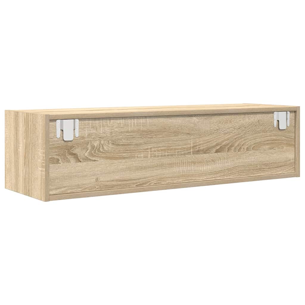 Meubles TV, lot de 2, en chêne Sonoma, 100 x 31 x 25,5 cm.
