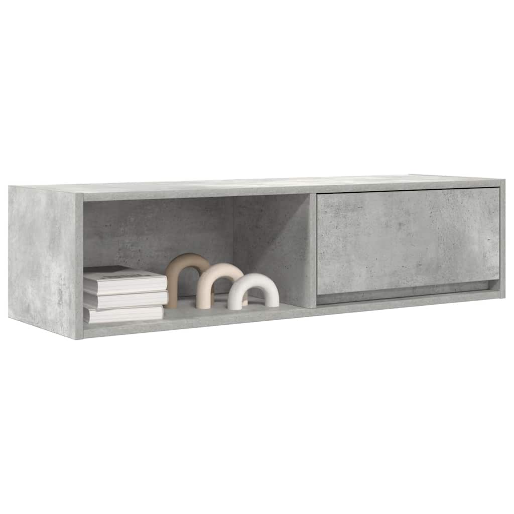 TV-Schrank Betongrau 100x31x25,5 cm Holzwerkstoff